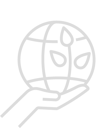 hand holding globe icon